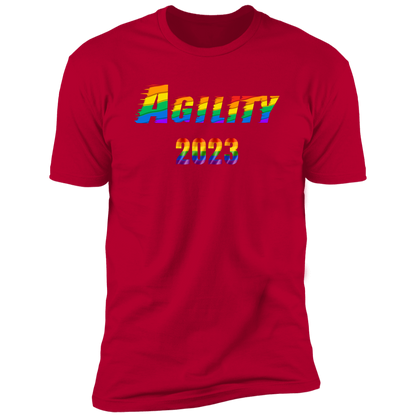 Agility Pride 2023 Cat pride t-shirt,  Agility pride shirt for humans, in red
