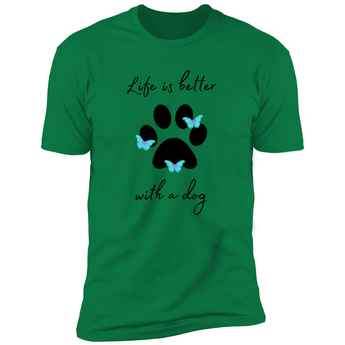 Kitt-Tea T-Shirt, kitty tea shirt, Cat Shirt for humans, funny cat shirt, in kelly green