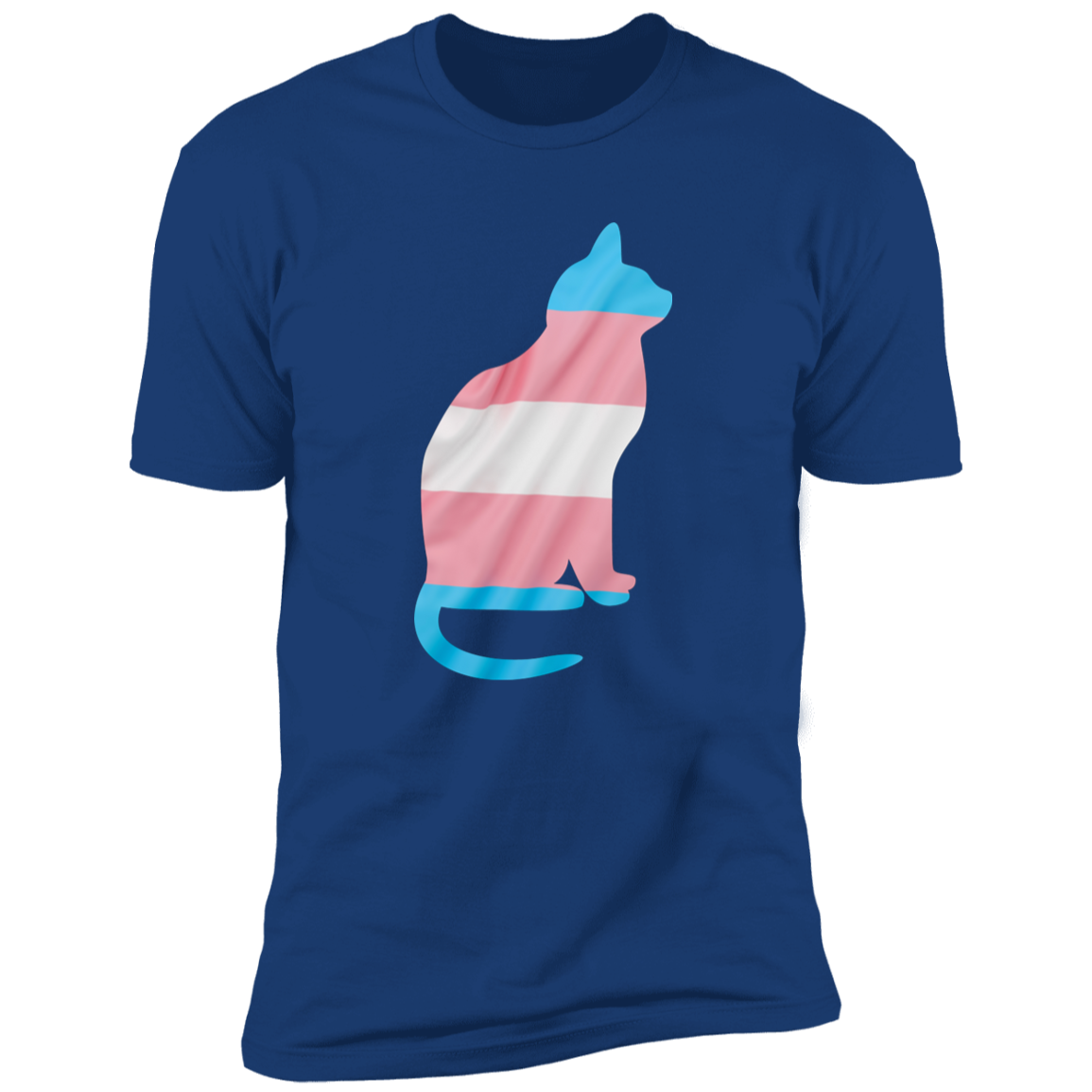 Trans Pride Cat Pride T-shirt, Trans Pride Cat Shirt for humans, in royal blue
