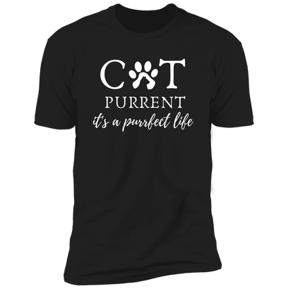 Cat Purrent It's a Purrfect Life T-shirt, Cat Parent Shirt for humans, in black
