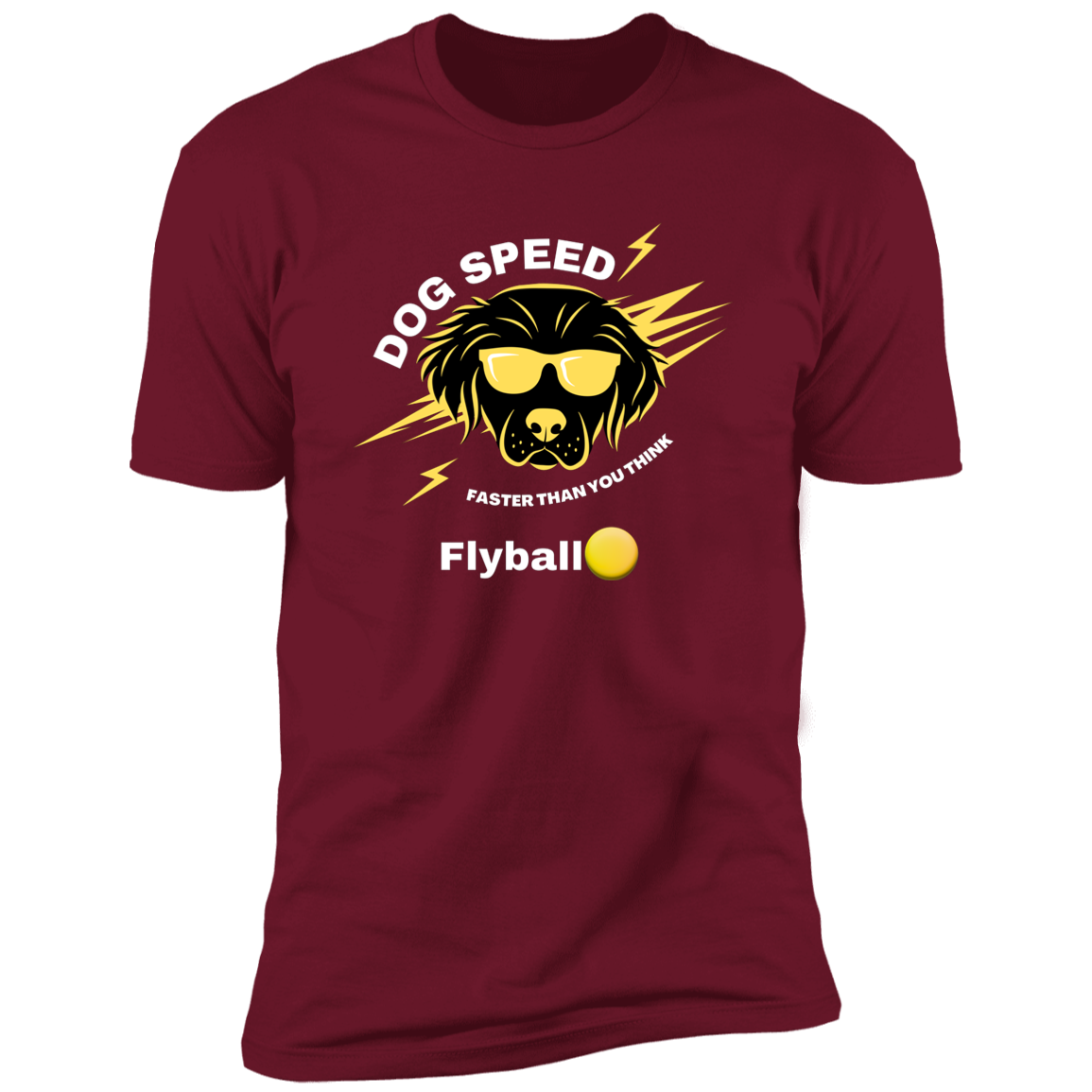 Dog Speed Faster Than You Think Flyball T-shirt, Flyball shirt dog shirt for humans, in cardinal red