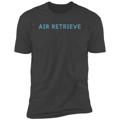 Air Retrieve Pride Dock diving t-shirt, dog pride air retrieve dock diving shirt for humans, in heavy metal gray