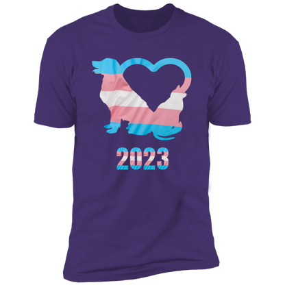 Trans Pride Dog & Cat Heart Pride T-shirt, Trans Pride Dog & Cat Shirt for humans, in purple rush