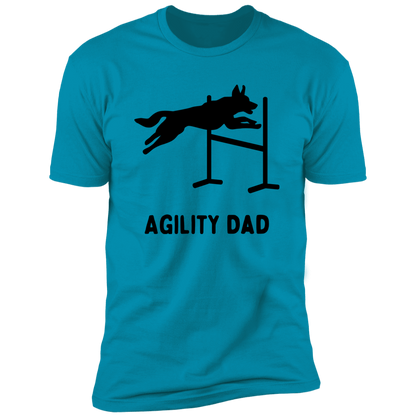 Agility Dad Agility Dog Dog T-Shirt for humans, in turquoise 