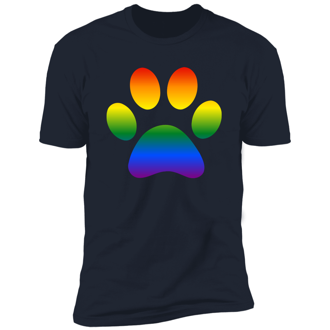 Dog paw Pride, Dog Pride shirt for humas, in navy blue