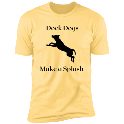Dock Dogs Make a Splash Dock Diving t-shirt, Dock diving shirt, in banana cream
