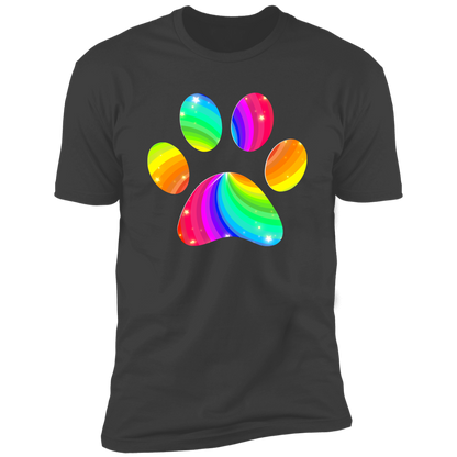 Pride Paw 2023 (Flag) Pride T-shirt, Paw Pride Dog Shirt for humans, in heavy metal bray