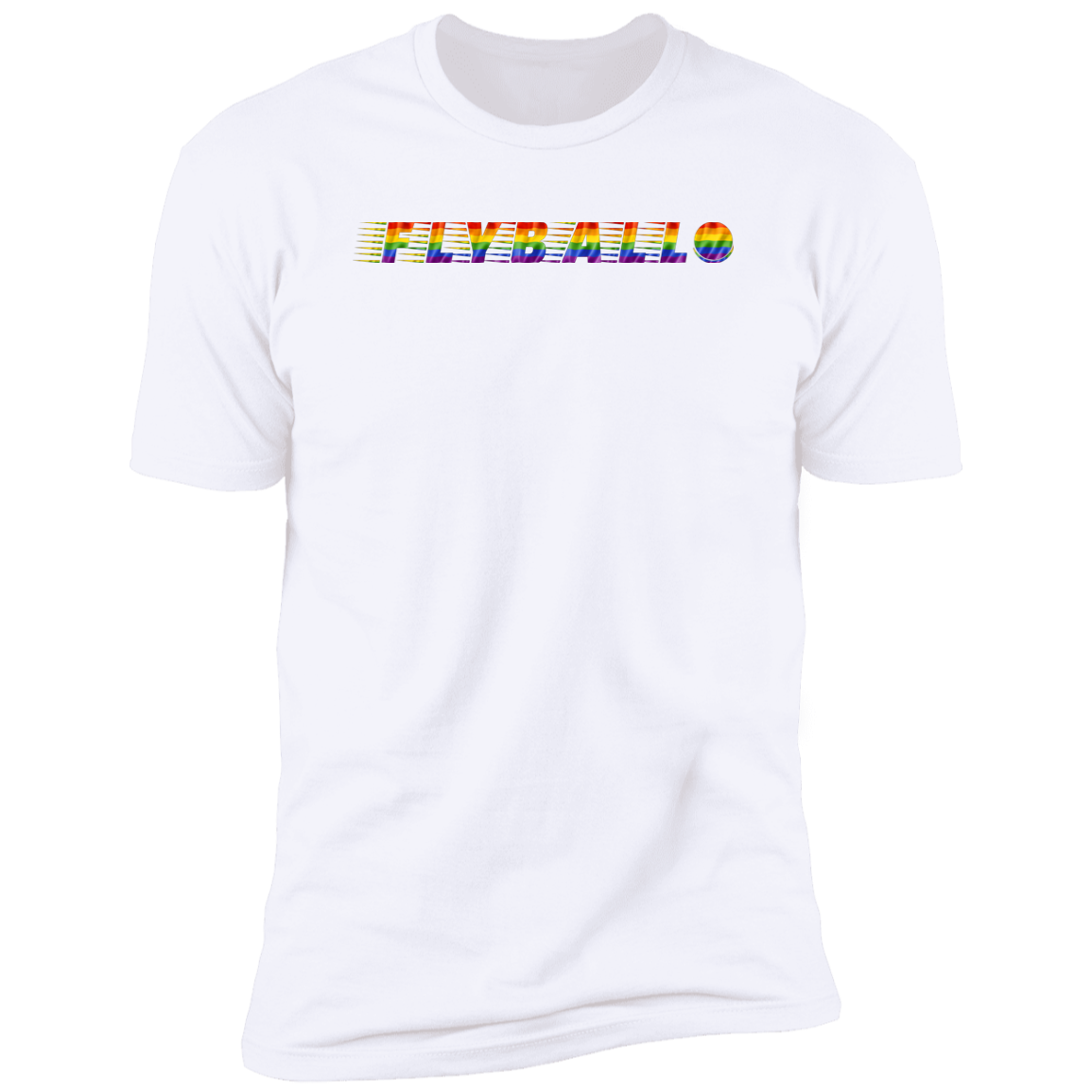 Flyball pride t-shirt, dog pride dog flyball shirt for humans, in white