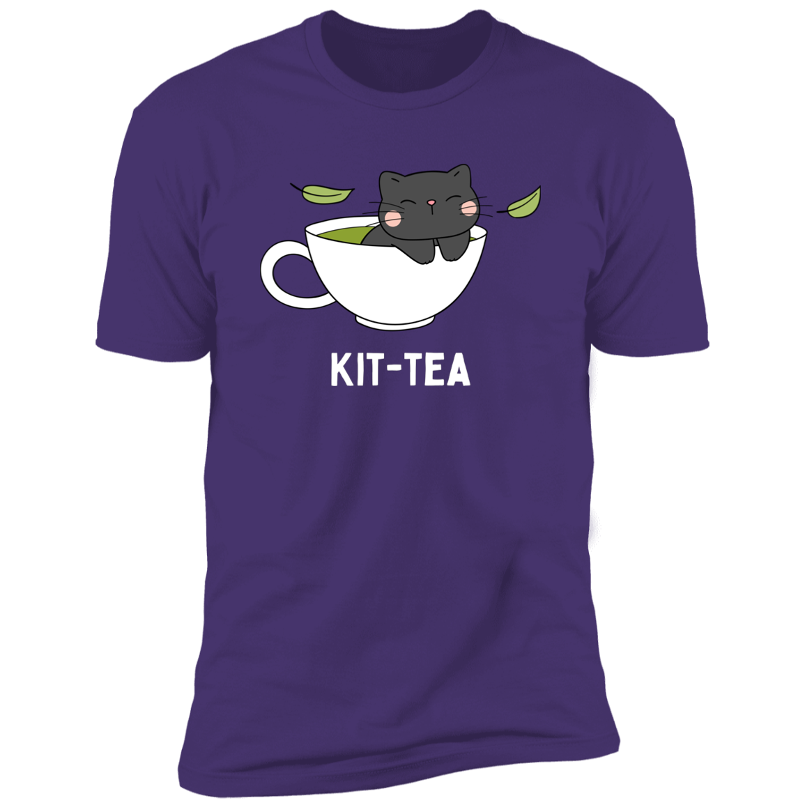 Kitt-Tea T-Shirt, kitty tea shirt, Cat Shirt for humans, funny cat shirt, in purple rush
