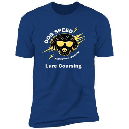 Dog Speed Faster Than You Think Lure Coursing T-shirt, Lure Coursing shirt dog shirt for humans, in royal blue