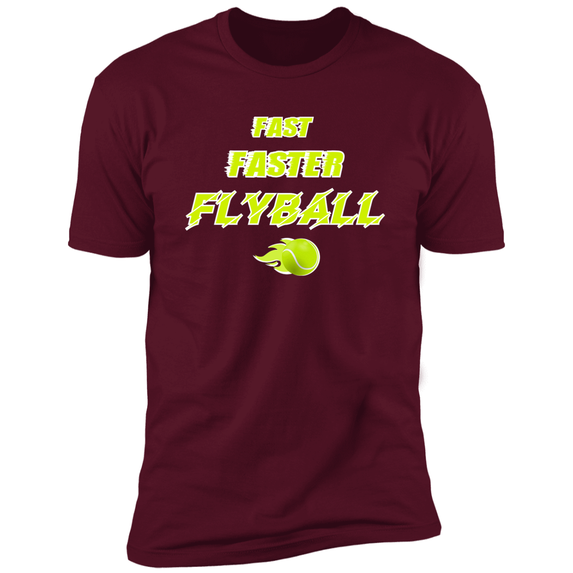 Fast Faster Flyball Dog T-shirt, sporting dog t-shirt, flyball t-shirt, in maroon