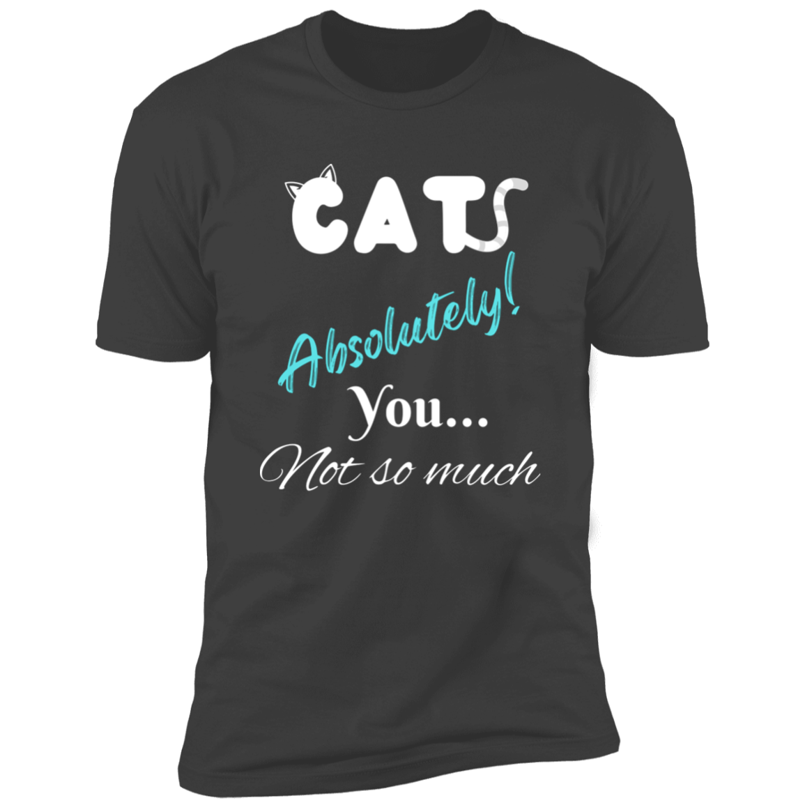 Cats Absolutely You Not So Much T-shirt, Cat Shirt for humans , in heavy metal gray