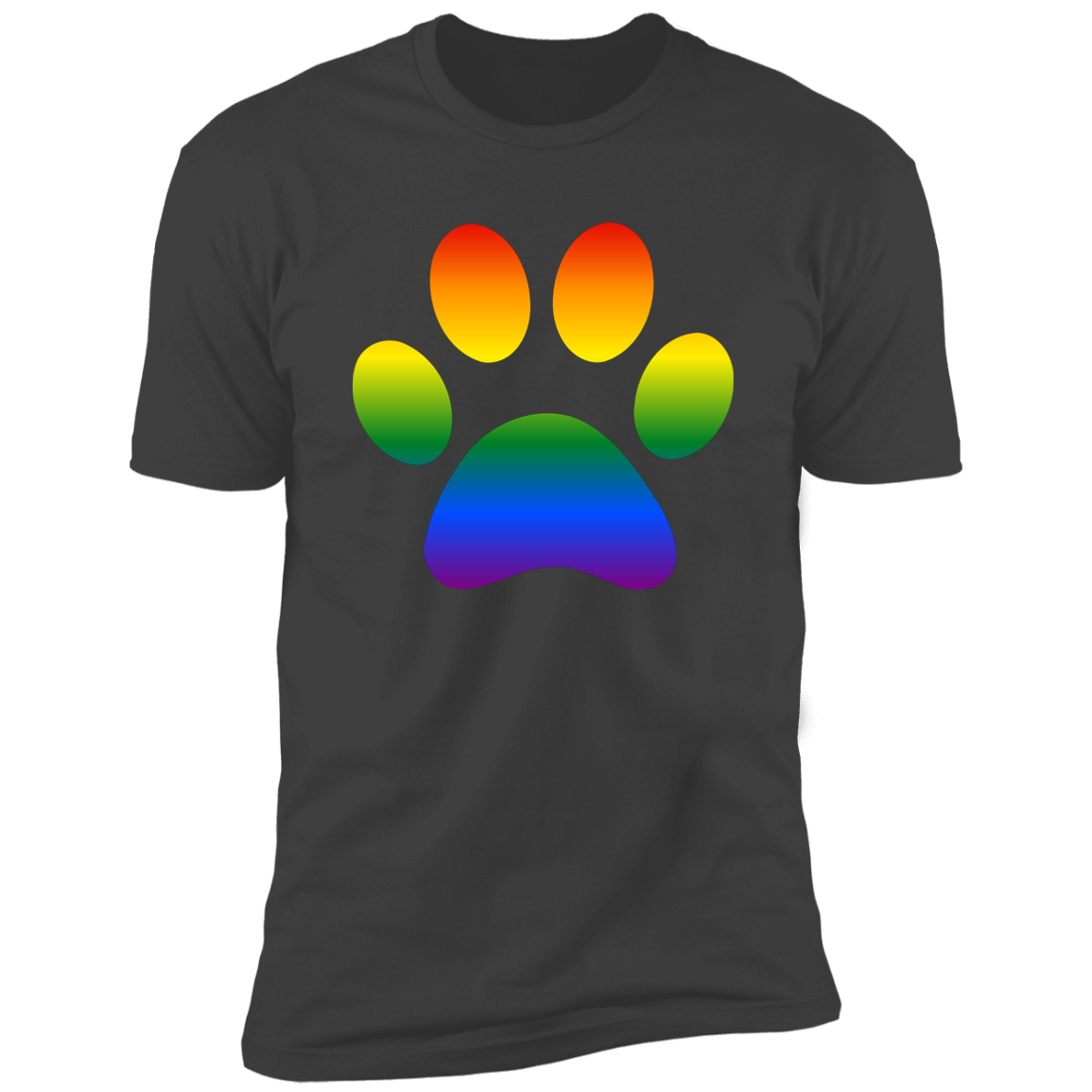 Dog paw Pride, Dog Pride shirt for humas, in heavy metal gray