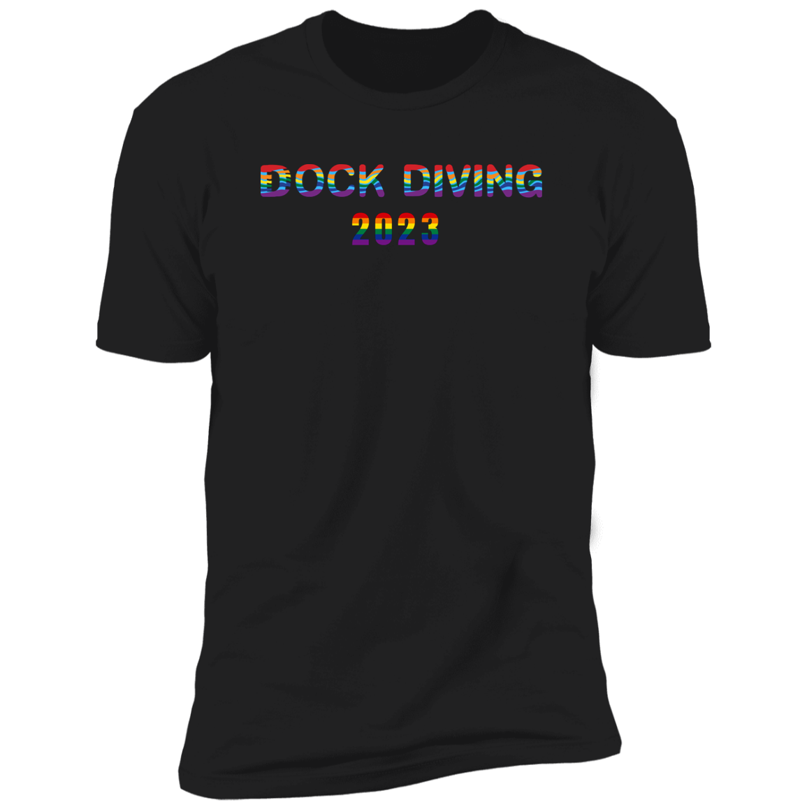 Dock Diving Pride 2023 Dock diving t-shirt, dog pride dock diving shirt for humans, in black
