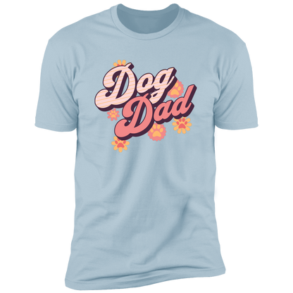 Retro Dog Dad t-shirt, Dog dad shirt, Dog T-shirt for humans, in light blue