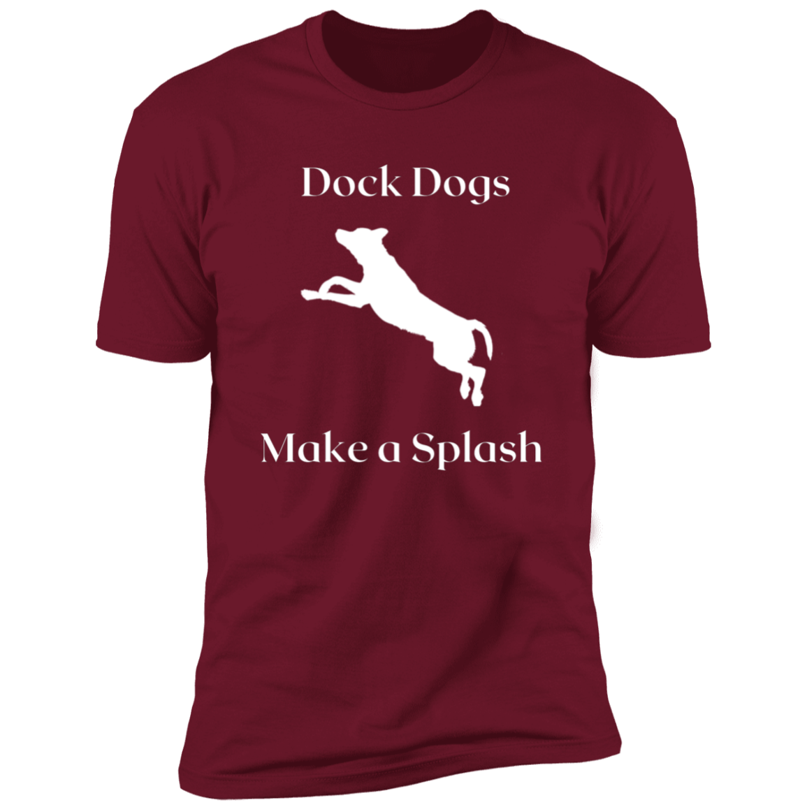 Dock Dogs Make a Splash Dock Diving t-shirt, Dock diving shirt, in cardinal red