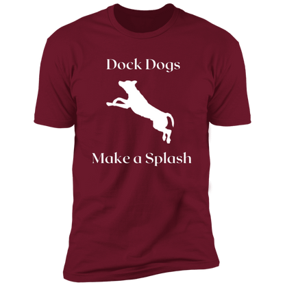 Dock Dogs Make a Splash Dock Diving t-shirt, Dock diving shirt, in cardinal red