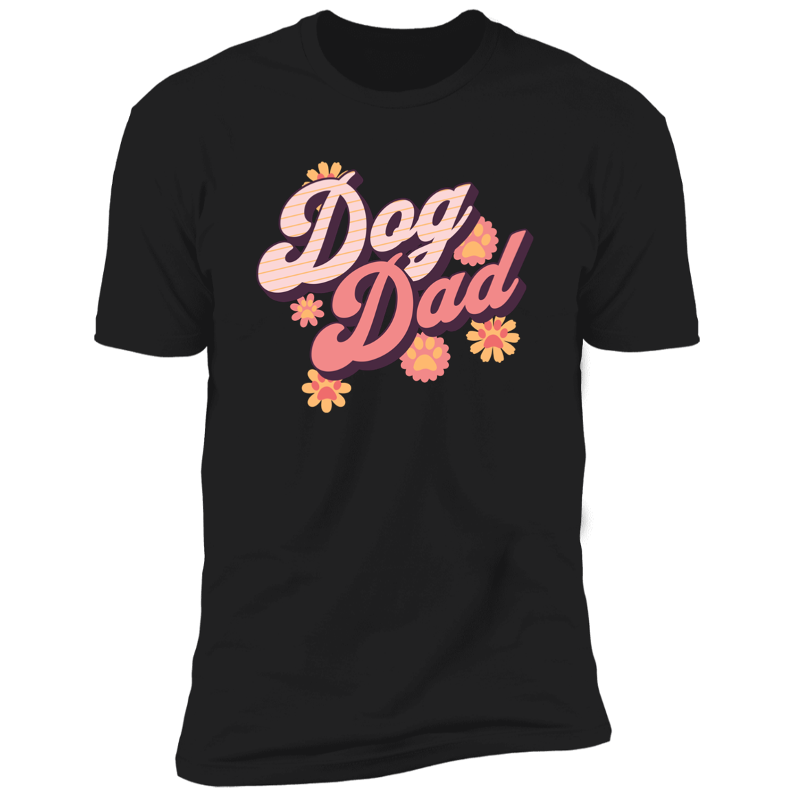 Retro Dog Dad t-shirt, Dog dad shirt, Dog T-shirt for humans, in Black