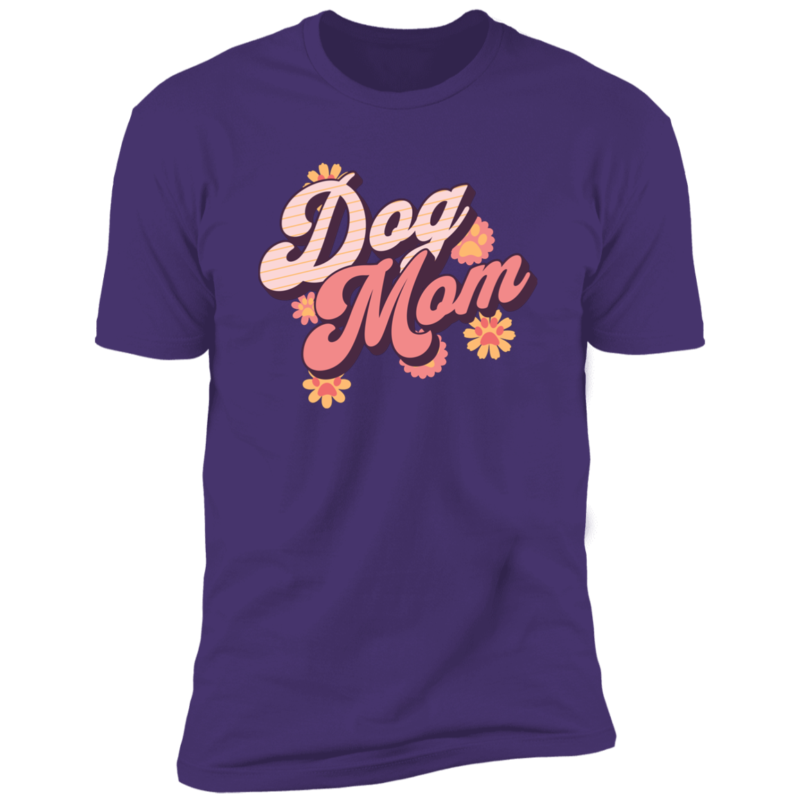 Retro Dog Mom t-shirt, Dog Mom shirt, Dog T-shirt for humans, in purple Rush