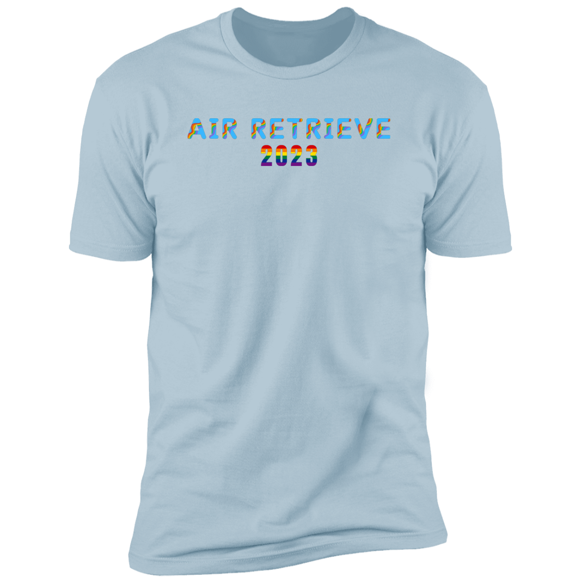 Air Retrieve 2023 Pride Dock diving t-shirt, dog pride air retrieve dock diving shirt for humans, in light blue