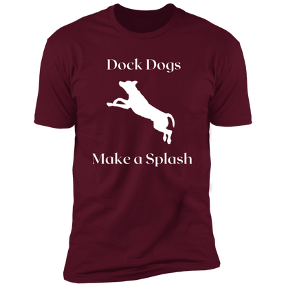 Dock Dogs Make a Splash Dock Diving t-shirt, Dock diving shirt, in maroon