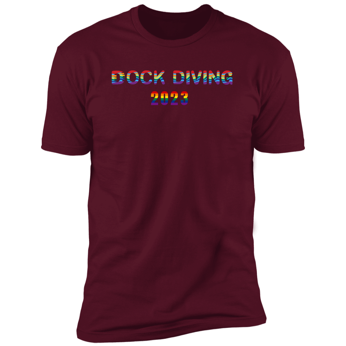 Dock Diving Pride 2023 Dock diving t-shirt, dog pride dock diving shirt for humans, in maroon