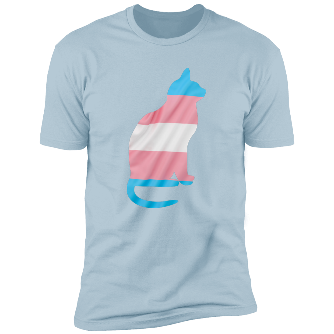Trans Pride Cat Pride T-shirt, Trans Pride Cat Shirt for humans, in light Blue