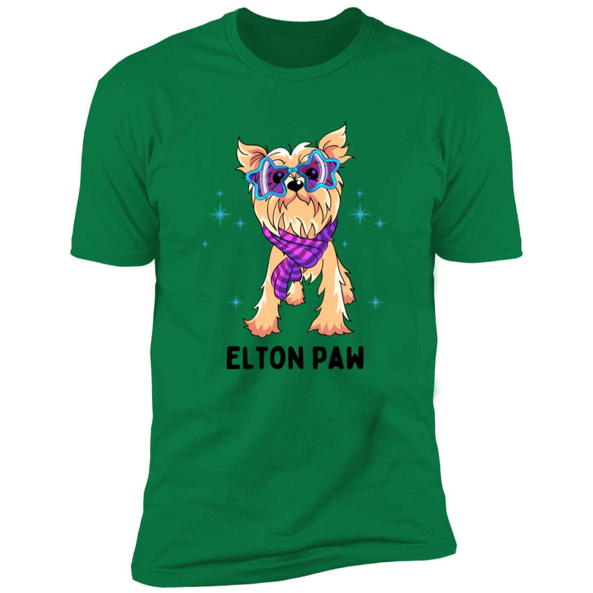 Elton Paw Dog Shirt, Funny dog shirt for humans, Dog mom shirt, dog dad shirt, in kelly green