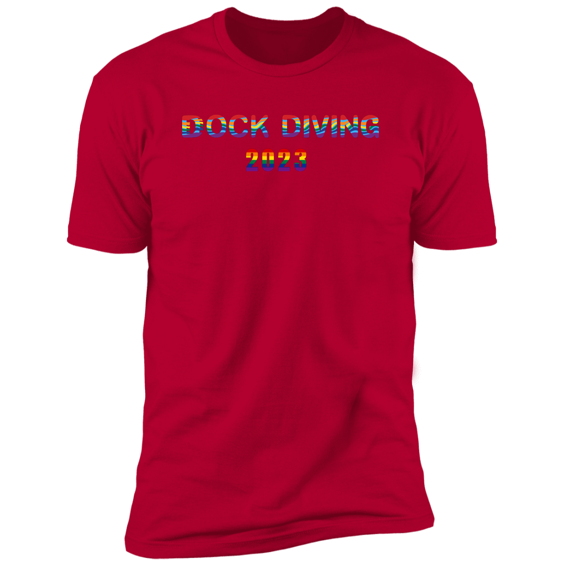 Dock Diving Pride 2023 Dock diving t-shirt, dog pride dock diving shirt for humans, in red