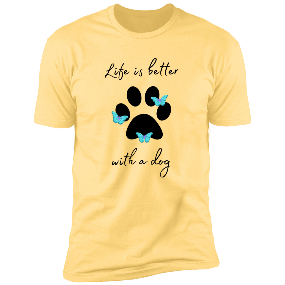 Kitt-Tea T-Shirt, kitty tea shirt, Cat Shirt for humans, funny cat shirt, in banana cream