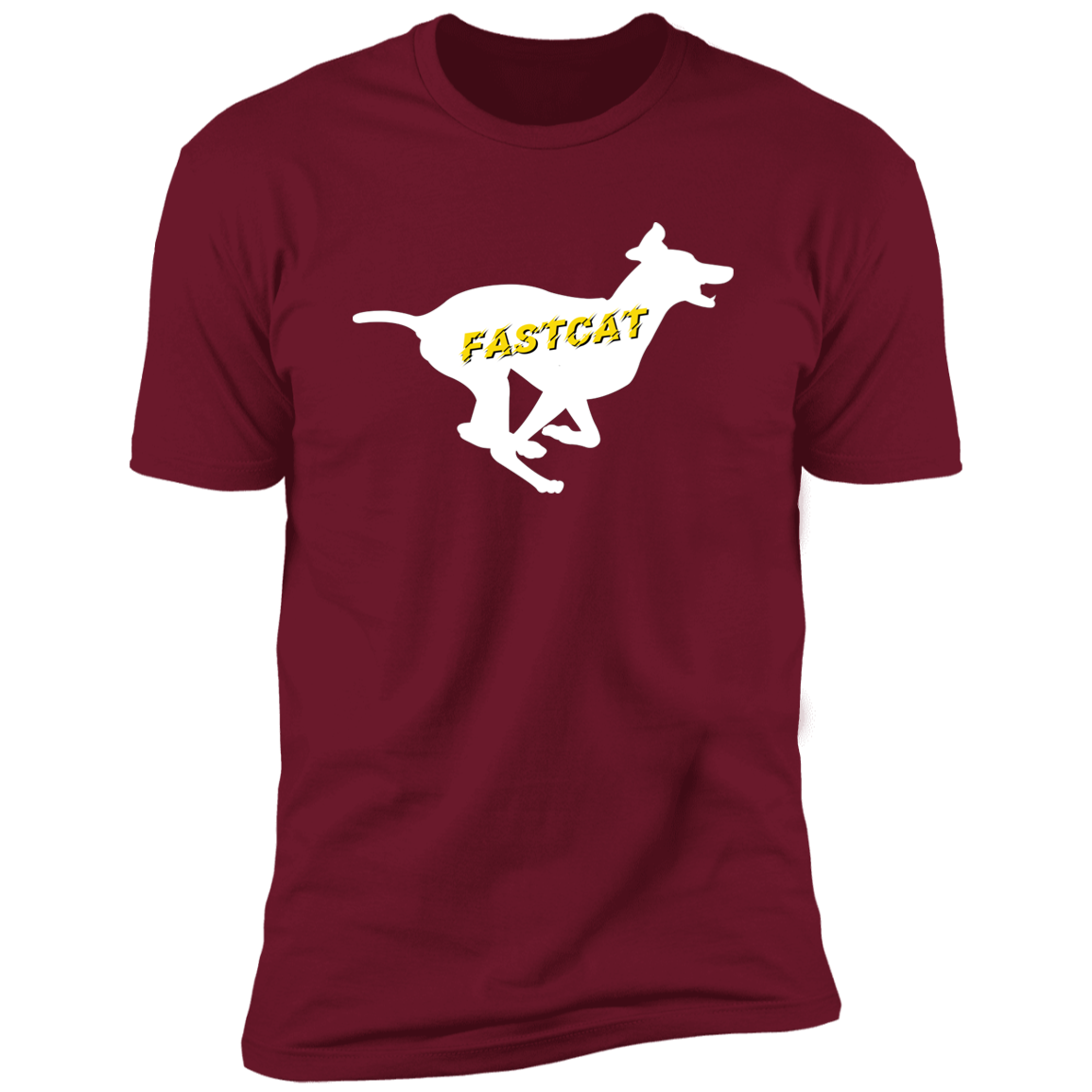 FastCAT Dog T-shirt, sporting dog t-shirt for humans, FastCAT t-shirt, in cardinal red