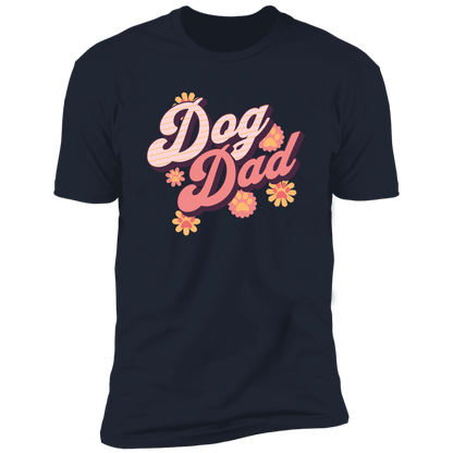 Retro Dog Dad t-shirt, Dog dad shirt, Dog T-shirt for humans, in navy blue