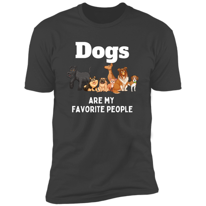 Dogs Are My Favorite People t-shirt, dog shirt for humans, in heavy metal gray
