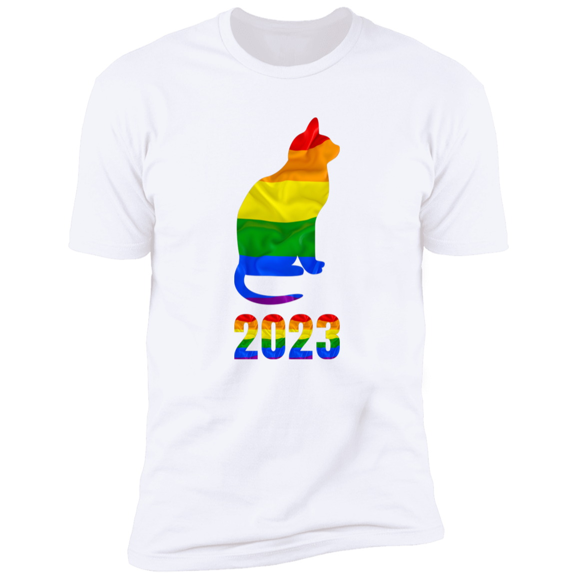 Cat Pride 2023, cat pride cat shirt for humans, in white