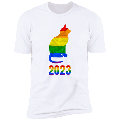 Cat Pride 2023, cat pride cat shirt for humans, in white