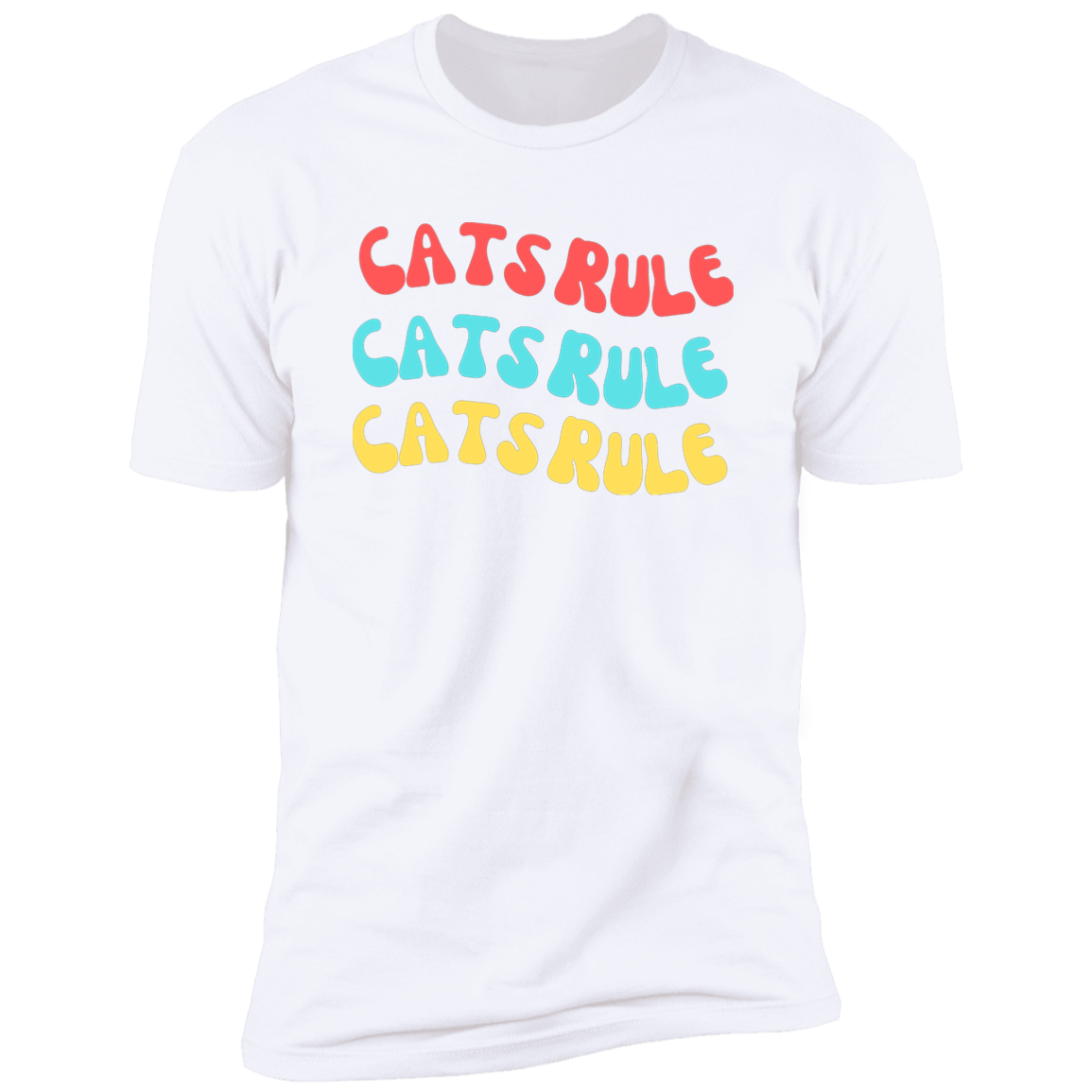 Cats Rule T-shirt, Cat Shirt for humans, in white