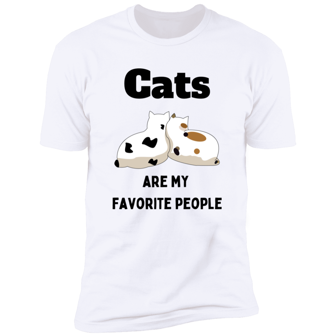 Cats Are My Favorite People T-shirt, Cat Shirt for humans, in white