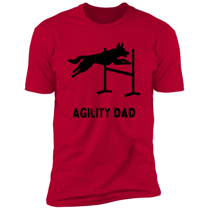 Agility Dad Agility Dog Dog T-Shirt for humans, in red