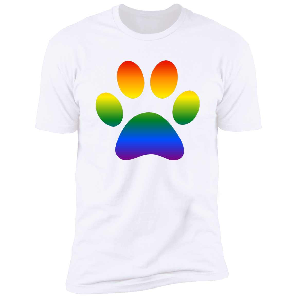 Dog paw Pride, Dog Pride shirt for humas, in white