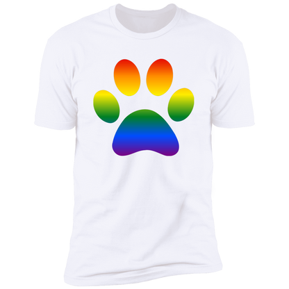 Dog paw Pride, Dog Pride shirt for humas, in white