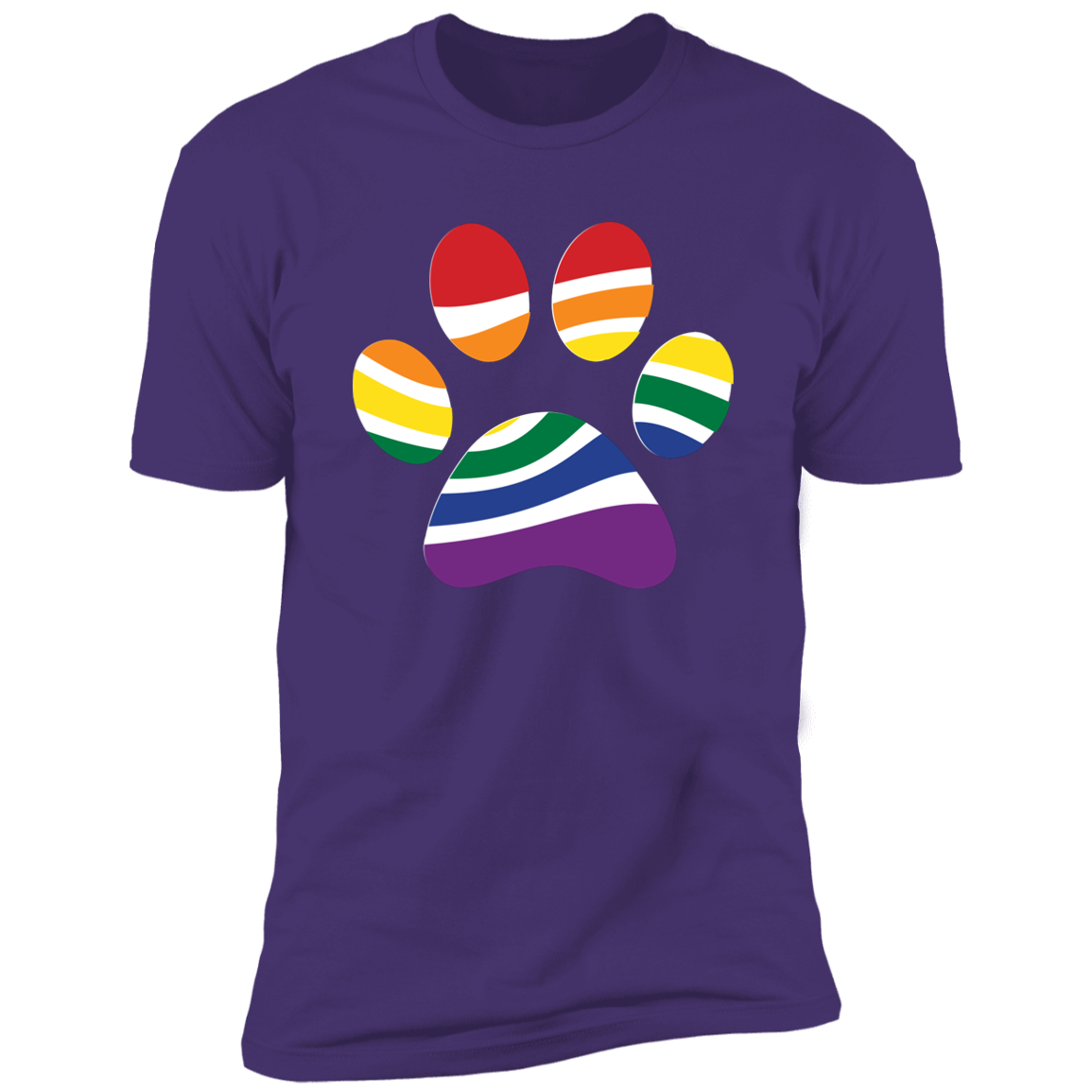 Pride Paw (Retro) Pride T-shirt, Paw Pride Dog Shirt for humans, in purple rush