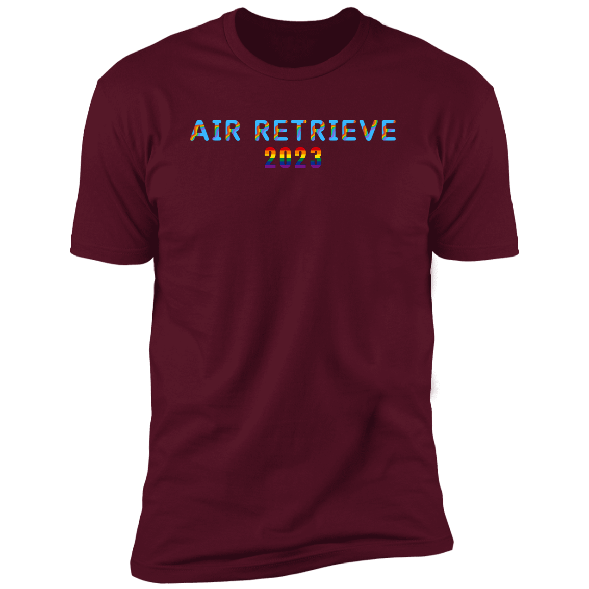 Air Retrieve 2023 Pride Dock diving t-shirt, dog pride air retrieve dock diving shirt for humans, in maroon