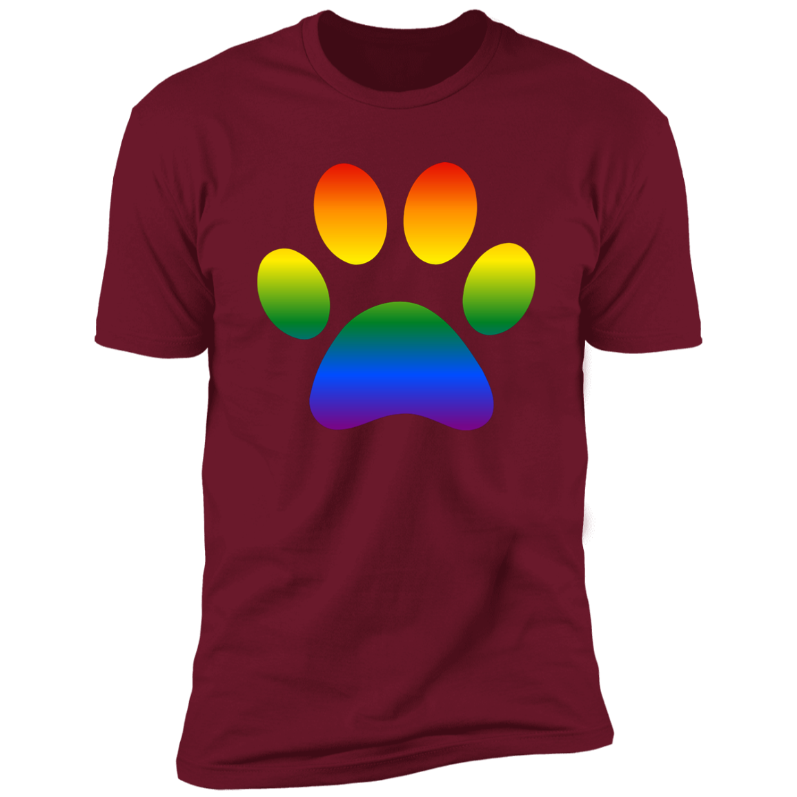 Dog paw Pride, Dog Pride shirt for humas, in cardinal red