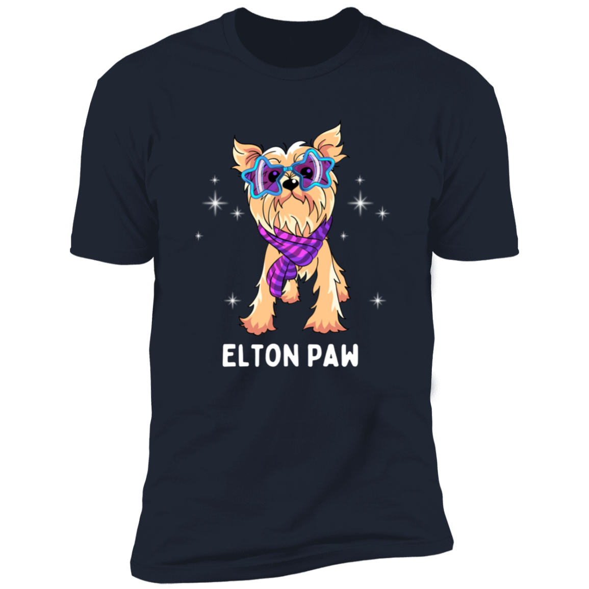 Elton Paw Dog Shirt, Funny dog shirt for humans, Dog mom shirt, dog dad shirt, in navy blue