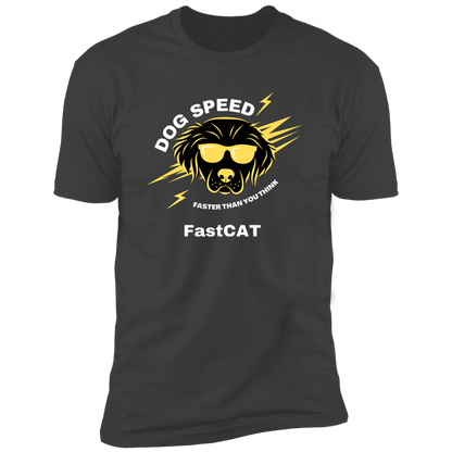 Dog Speed Faster Than You Think FastCAT T-shirt, FastCAT shirt dog shirt for humans, in heavy metal gray