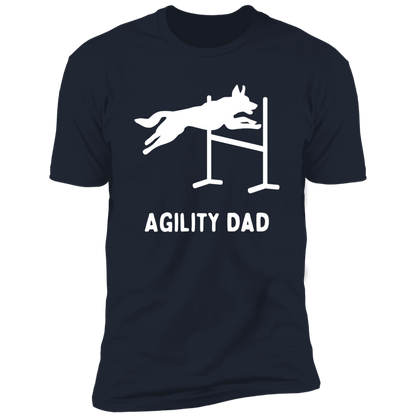 Agility Dad Agility Dog Dog T-Shirt for humans, in navy blue