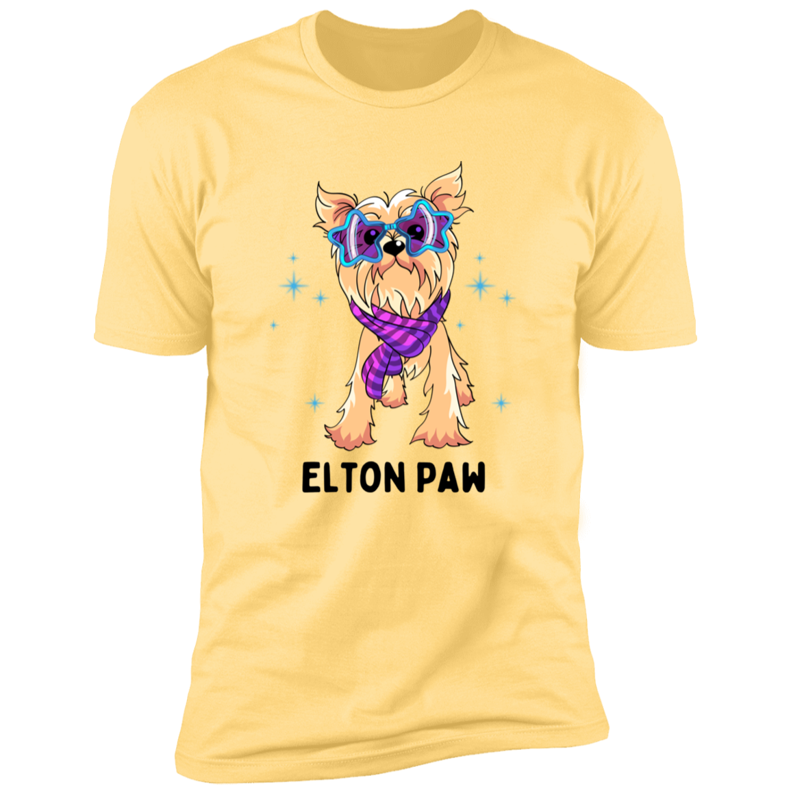 Elton Paw Dog Shirt, Funny dog shirt for humans, Dog mom shirt, dog dad shirt, in banana cream