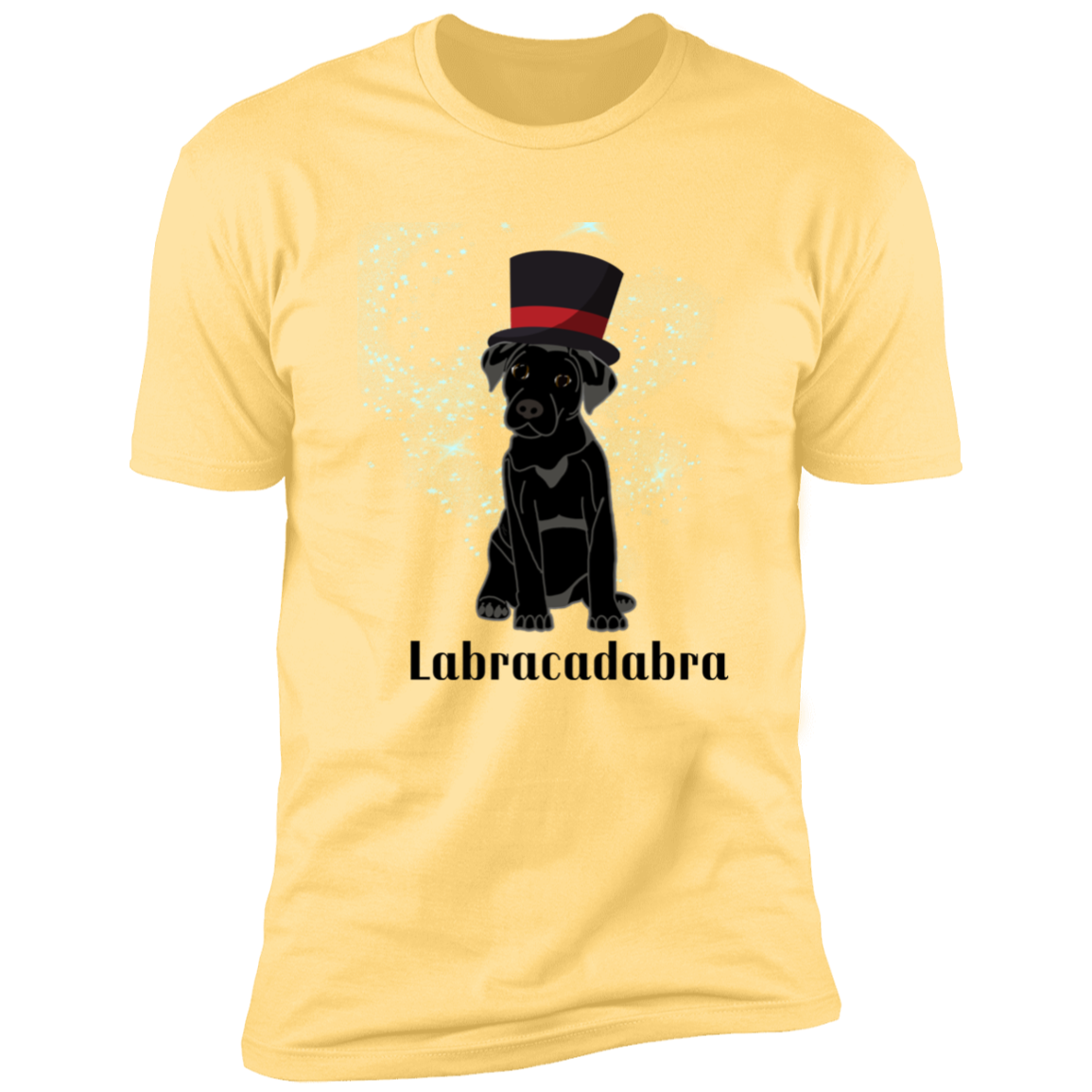Labracadabra funny dog shirt, funny dog shirt for humans, funny labrador shirt. in banana cream