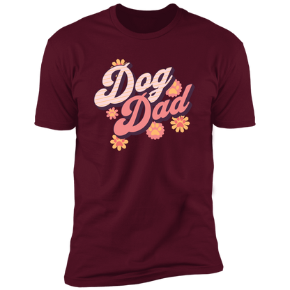 Retro Dog Dad t-shirt, Dog dad shirt, Dog T-shirt for humans, in maroon
