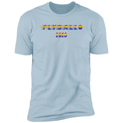 Flyball pride 2023 t-shirt, dog pride dog flyball shirt for humans, in light blue